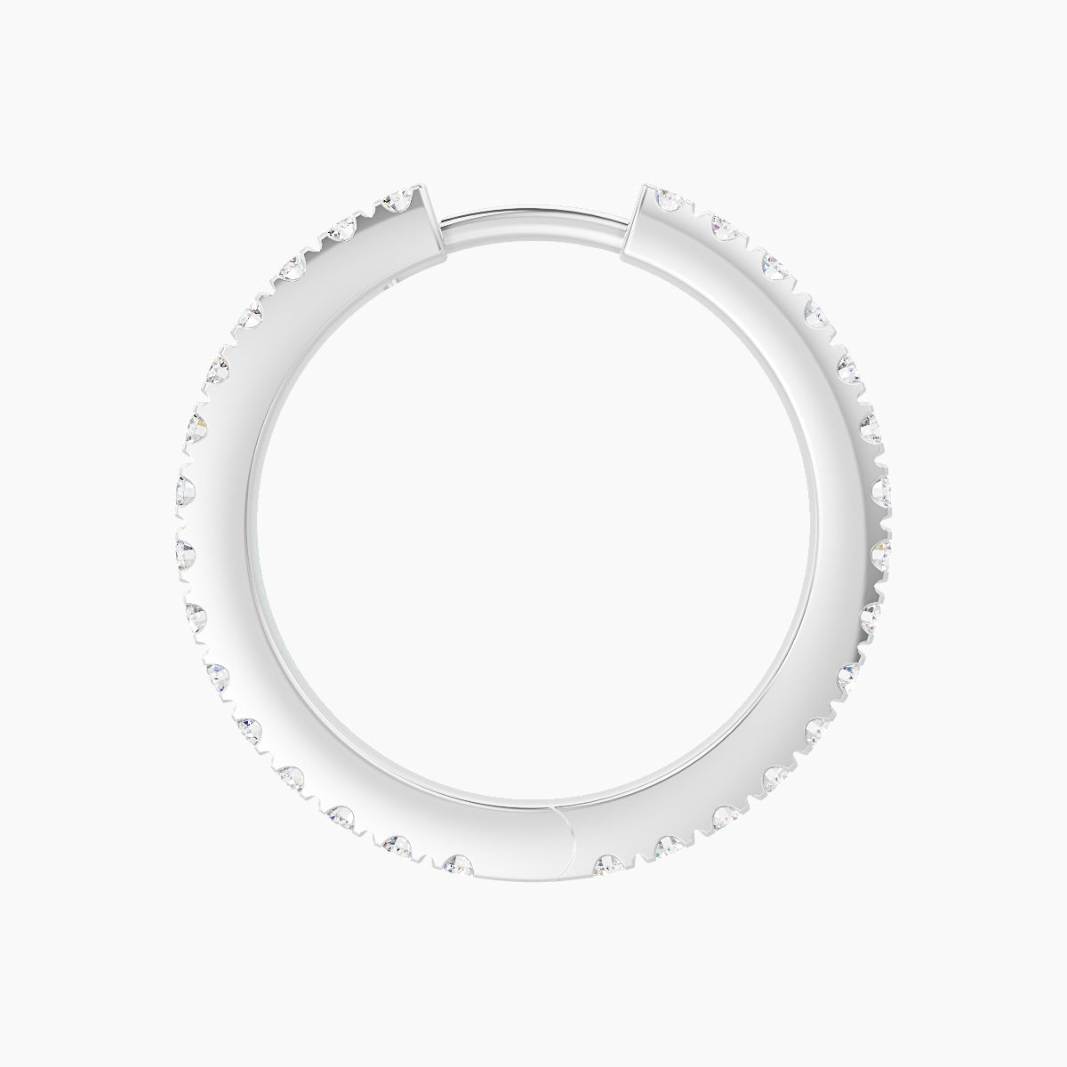 Terra | 18k White Gold 11 mm Diamond Hoop Piercing