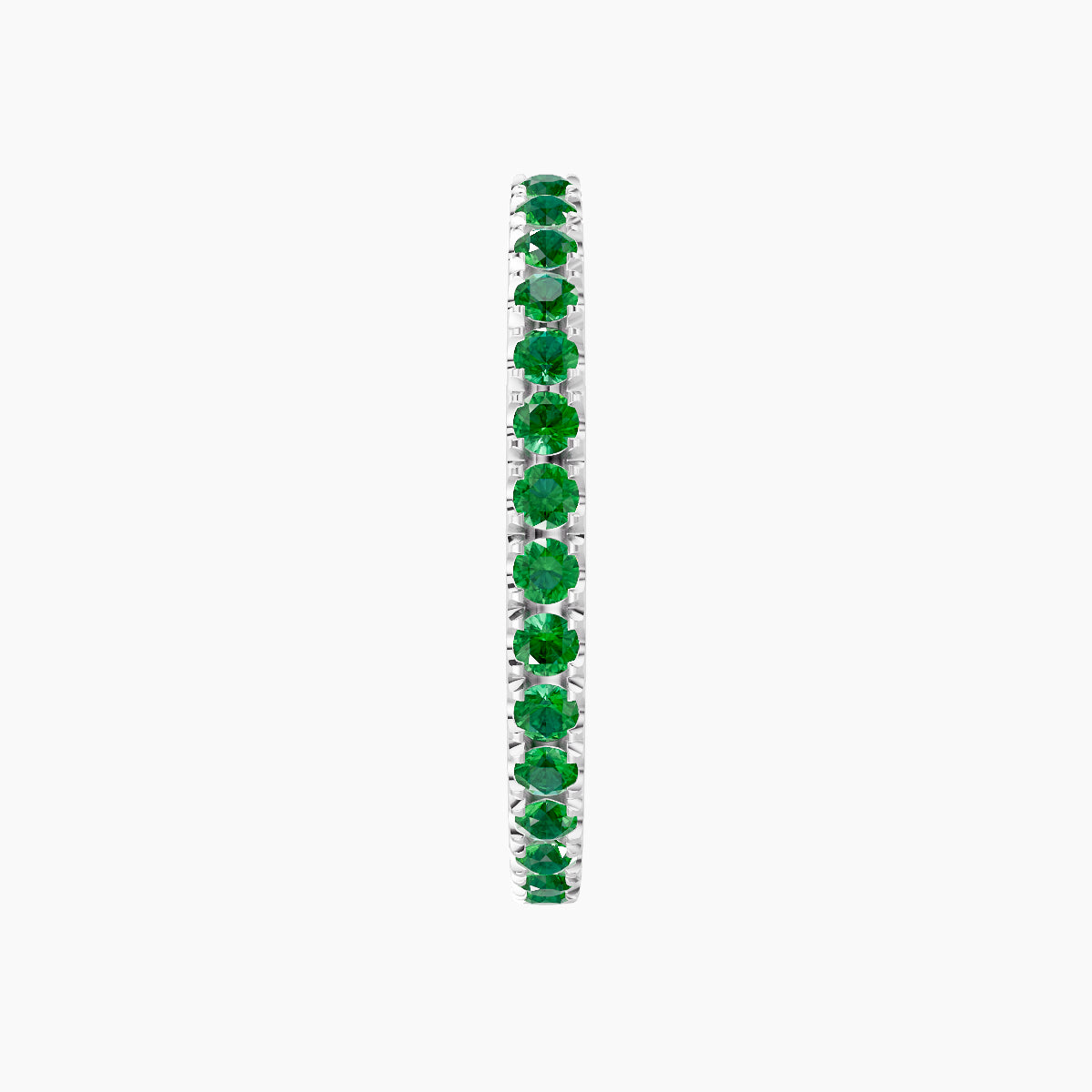 Terra | 18k White Gold 11 mm Emerald Hoop Piercing