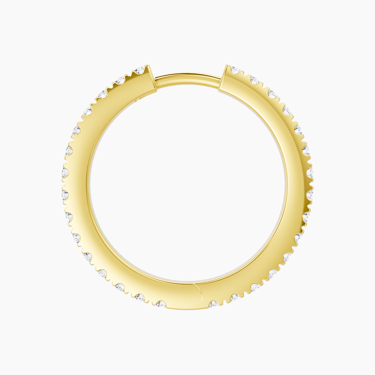 Terra | 18k Yellow Gold 11 mm Diamond Hoop Piercing