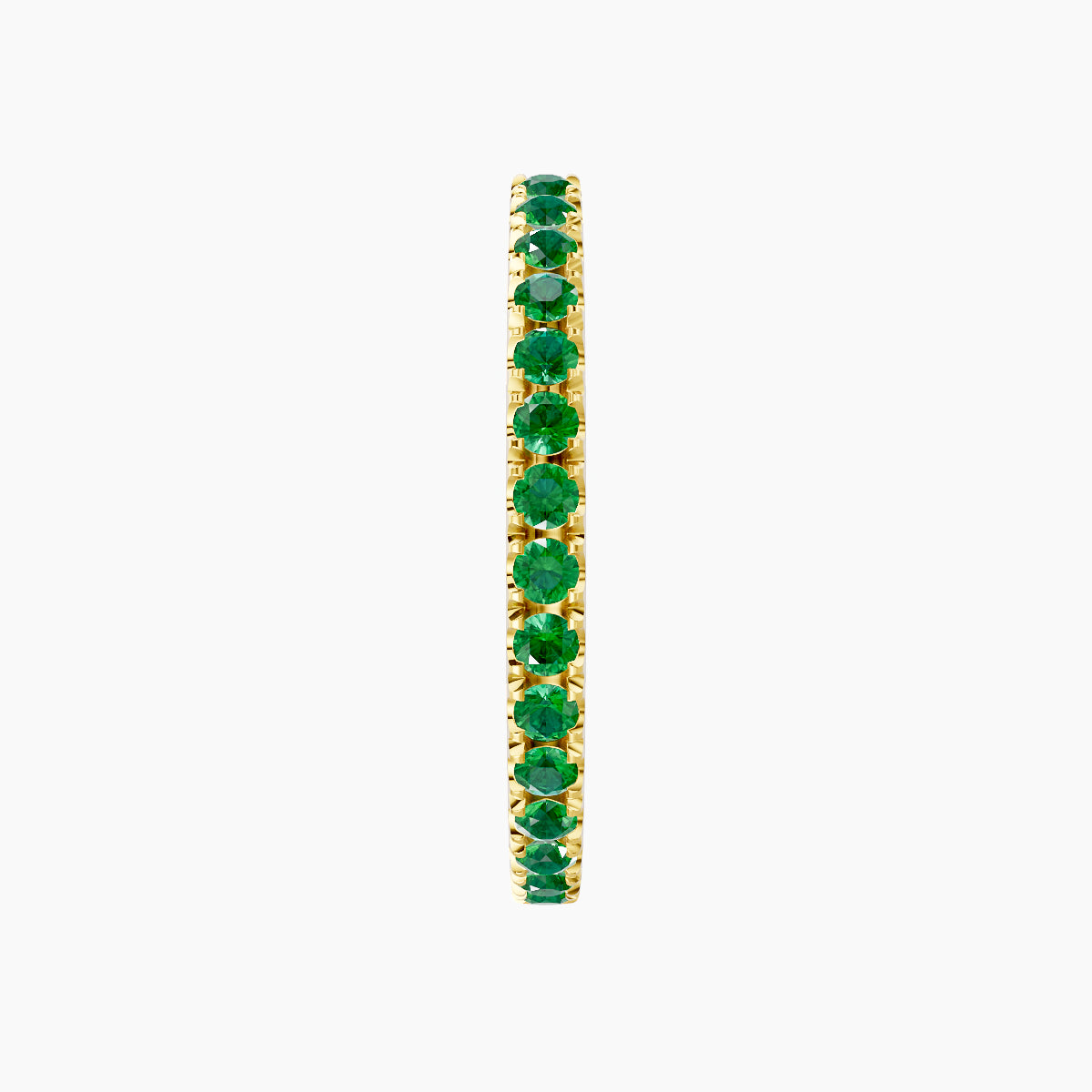 Terra | 18k Yellow Gold 11 mm Emerald Hoop Piercing