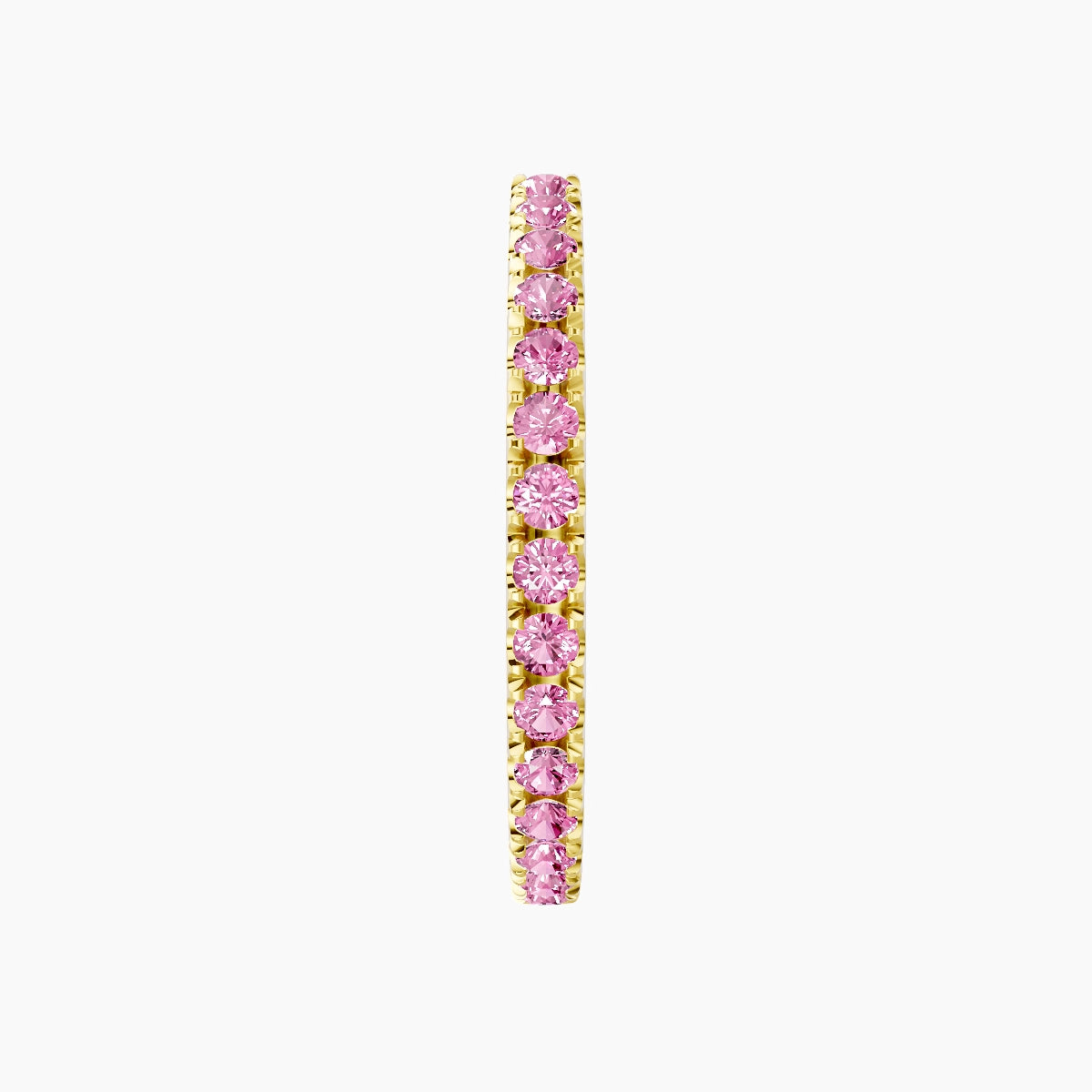 Terra | 18k Yellow Gold 11 mm Pink Sapphire Hoop Piercing