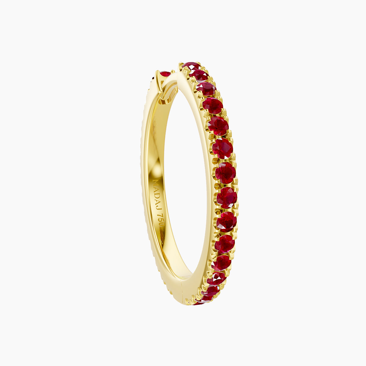 Terra | 18k Yellow Gold 11 mm Ruby Hoop Piercing