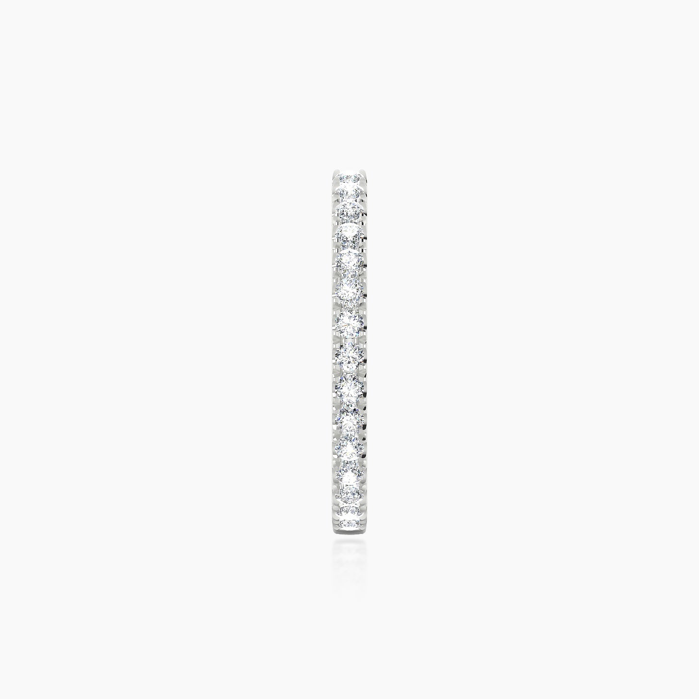 Terra | 18k White Gold 11 mm Diamond Hoop Piercing