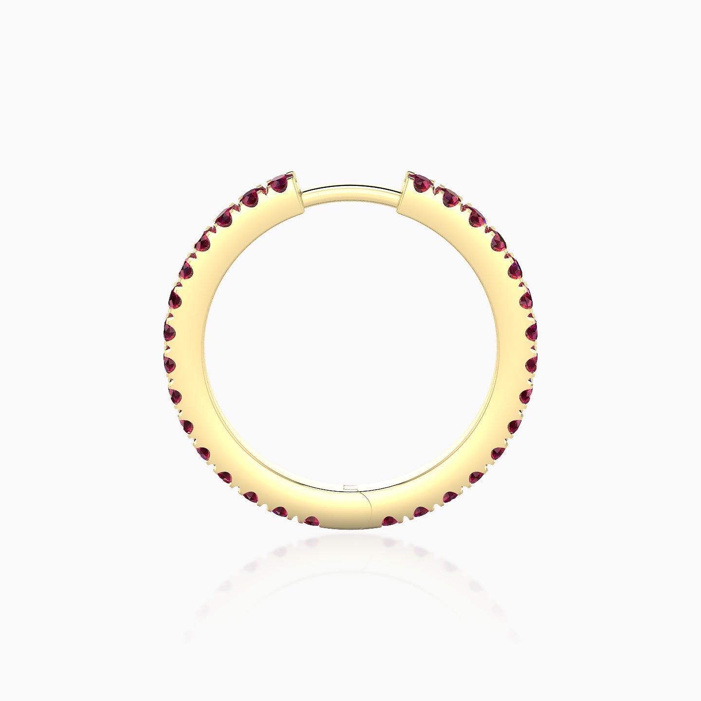 Terra | 18k Yellow Gold 11 mm Ruby Hoop Piercing