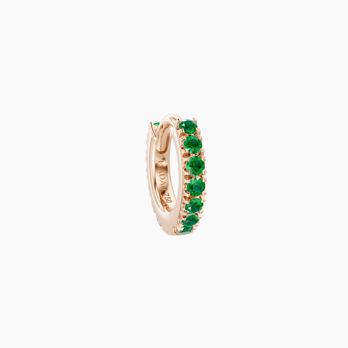 Terra | 18k Rose Gold 5 mm Emerald Hoop Piercing