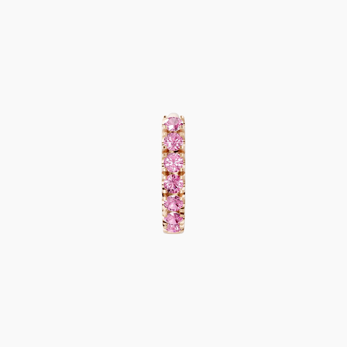 Terra | 18k Rose Gold 5 mm Pink Sapphire Hoop Piercing