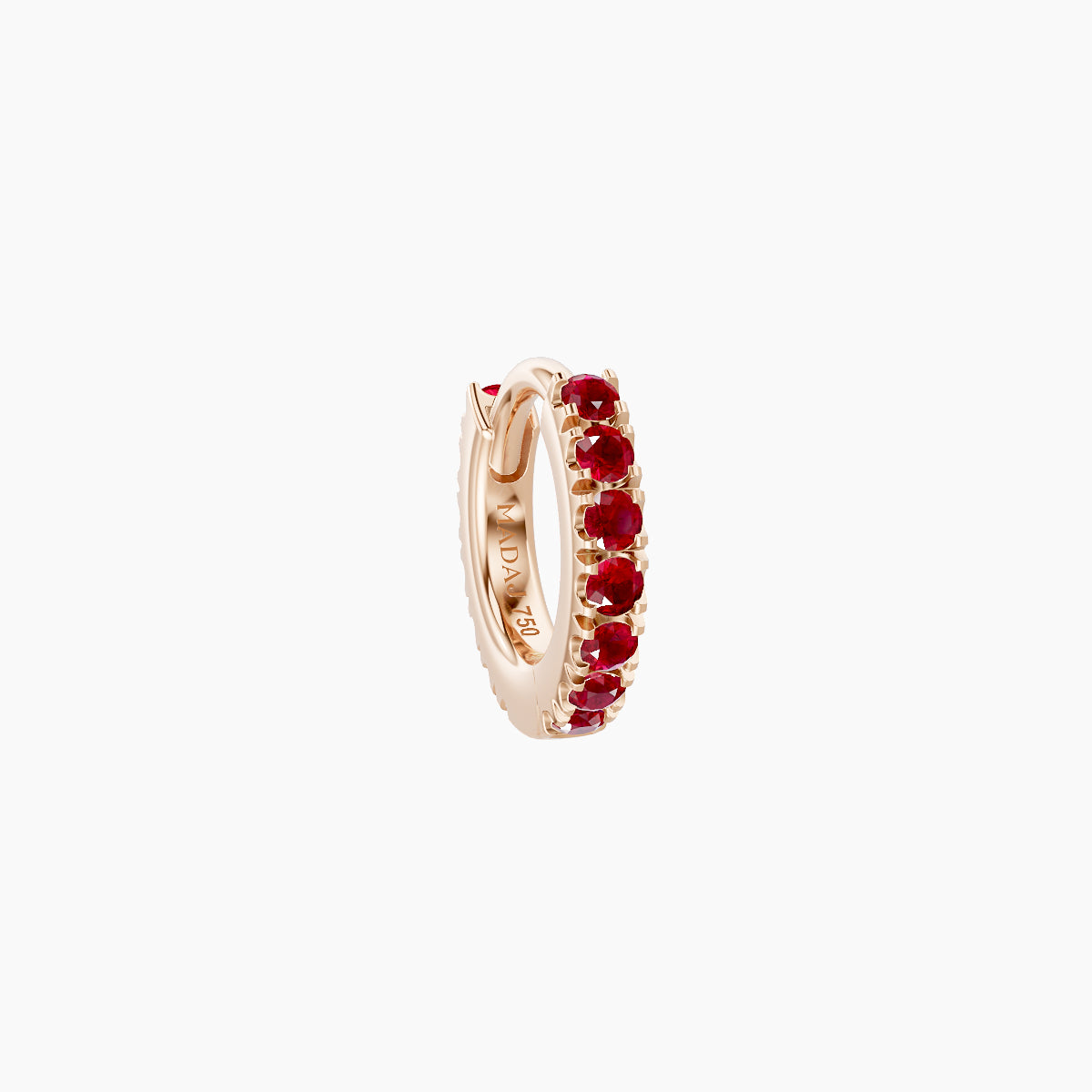 Terra | 18k Rose Gold 5 mm Ruby Hoop Piercing