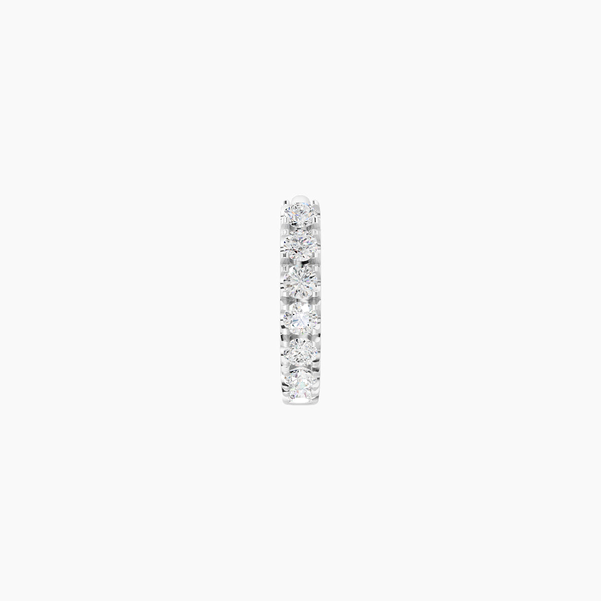 Terra | 18k White Gold 5 mm Diamond Hoop Piercing
