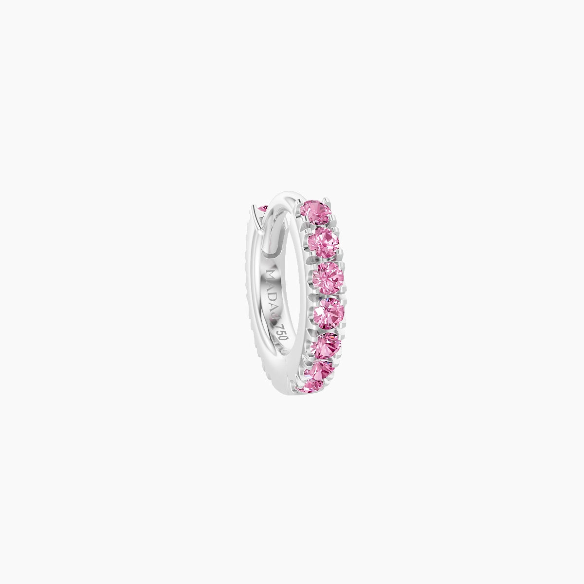Terra | 18k White Gold 5 mm Pink Sapphire Hoop Piercing
