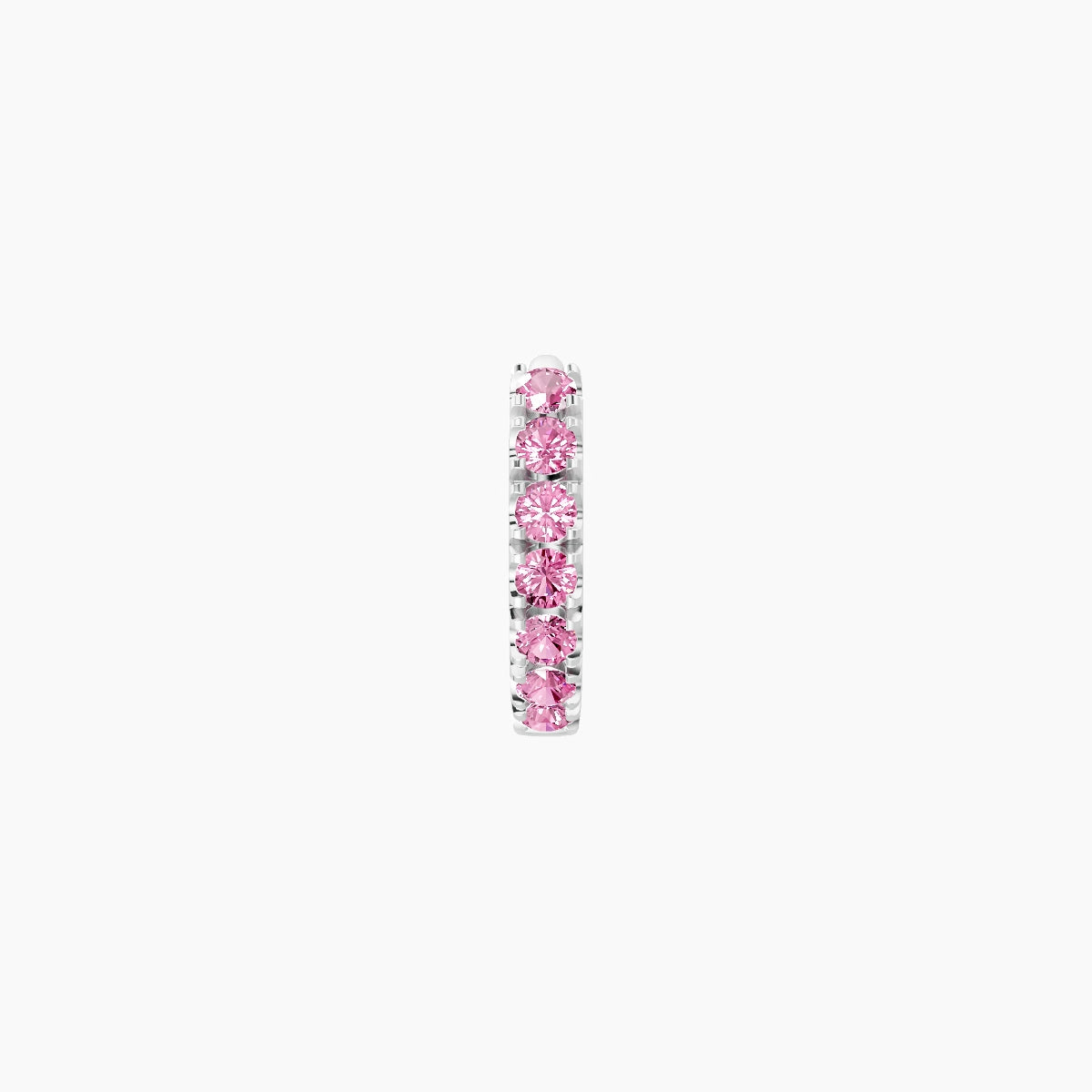 Terra | 18k White Gold 5 mm Pink Sapphire Hoop Piercing
