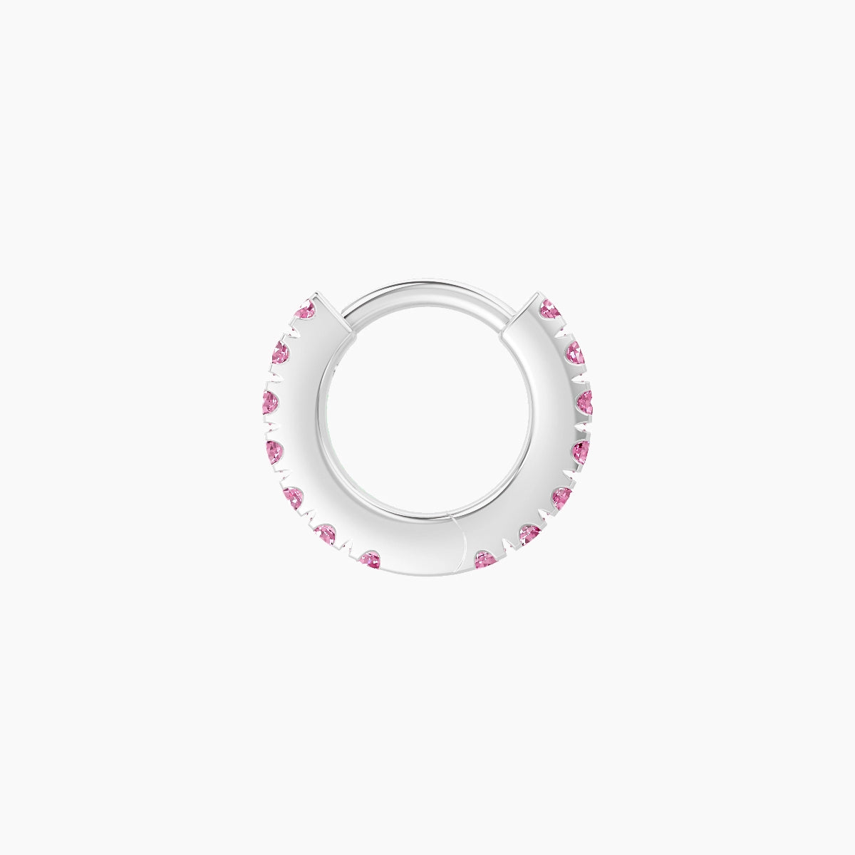 Terra | 18k White Gold 5 mm Pink Sapphire Hoop Piercing