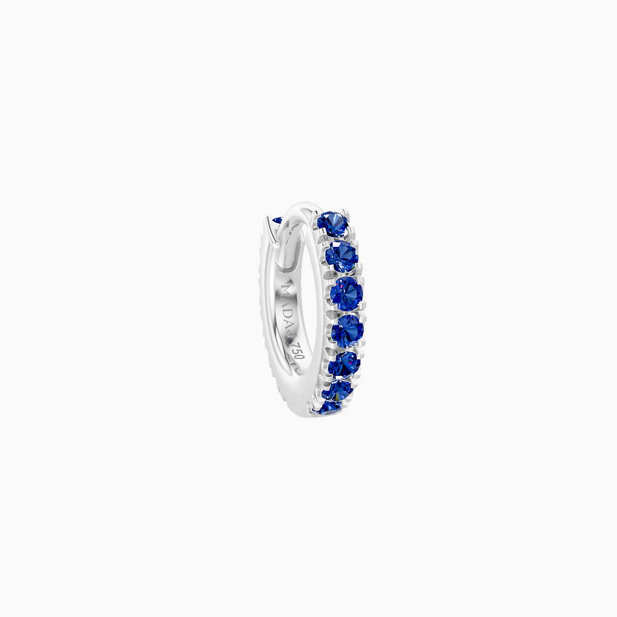 Terra | 18k White Gold 5 mm Sapphire Hoop Piercing