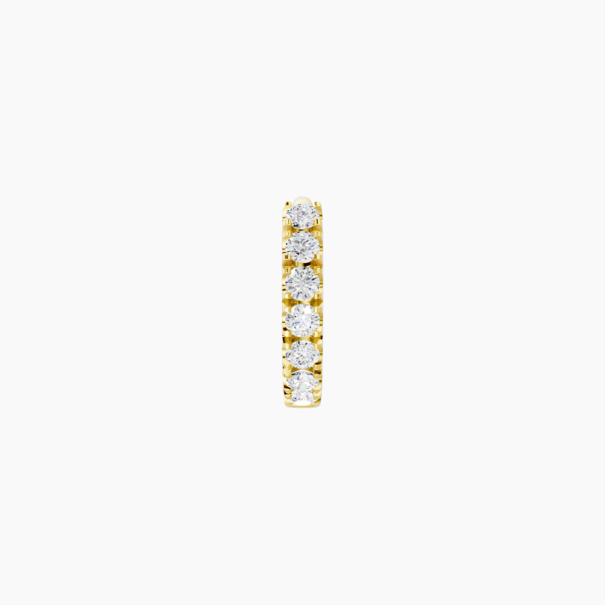 Terra | 18k Yellow Gold 5 mm Diamond Hoop Piercing