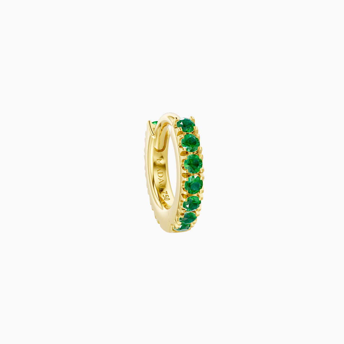 Terra | 18k Yellow Gold 5 mm Emerald Hoop Piercing