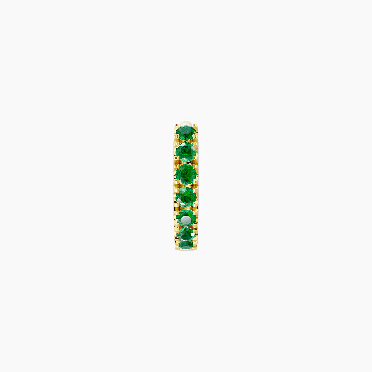 Terra | 18k Yellow Gold 5 mm Emerald Hoop Piercing