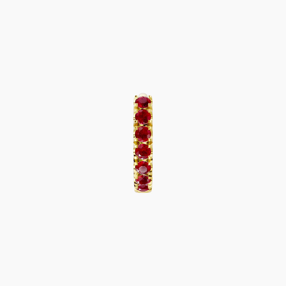 Terra | 18k Yellow Gold 5 mm Ruby Hoop Piercing