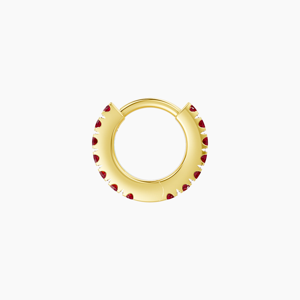 Terra | 18k Yellow Gold 5 mm Ruby Hoop Piercing