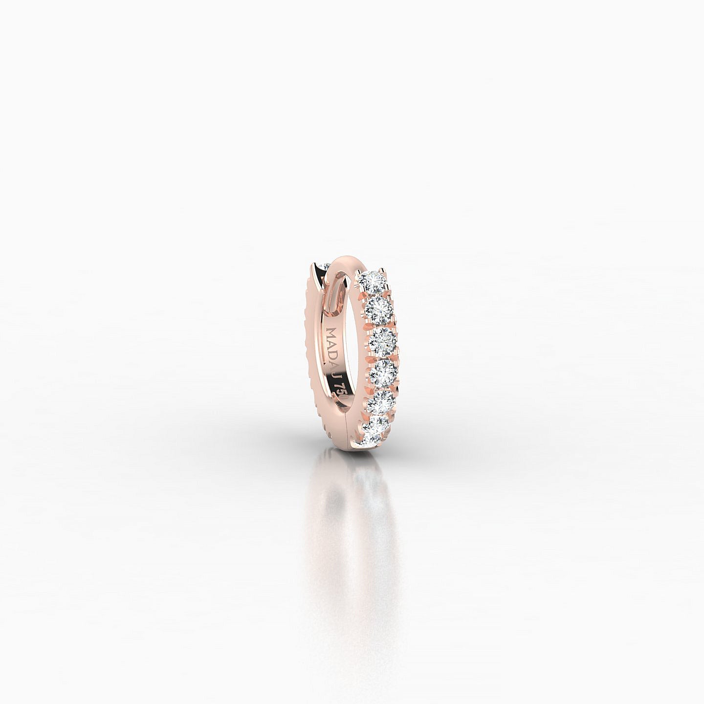 Terra | 18k Rose Gold 5 mm Diamond Hoop Piercing