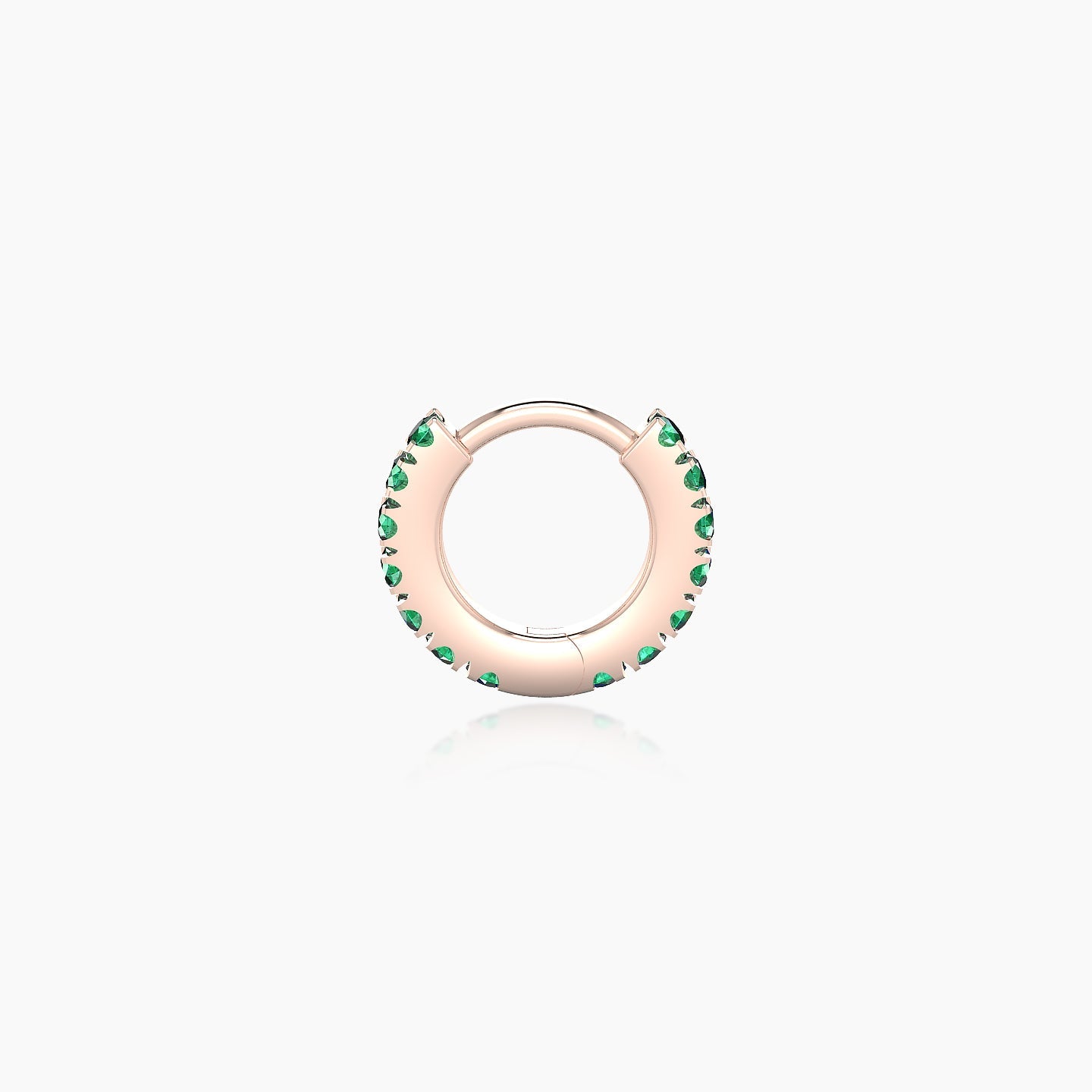 Terra | 18k Rose Gold 5 mm Emerald Hoop Piercing