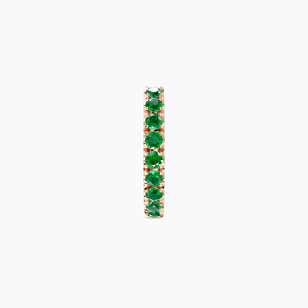 Terra | 18k Rose Gold 6.5 mm Emerald Hoop Piercing