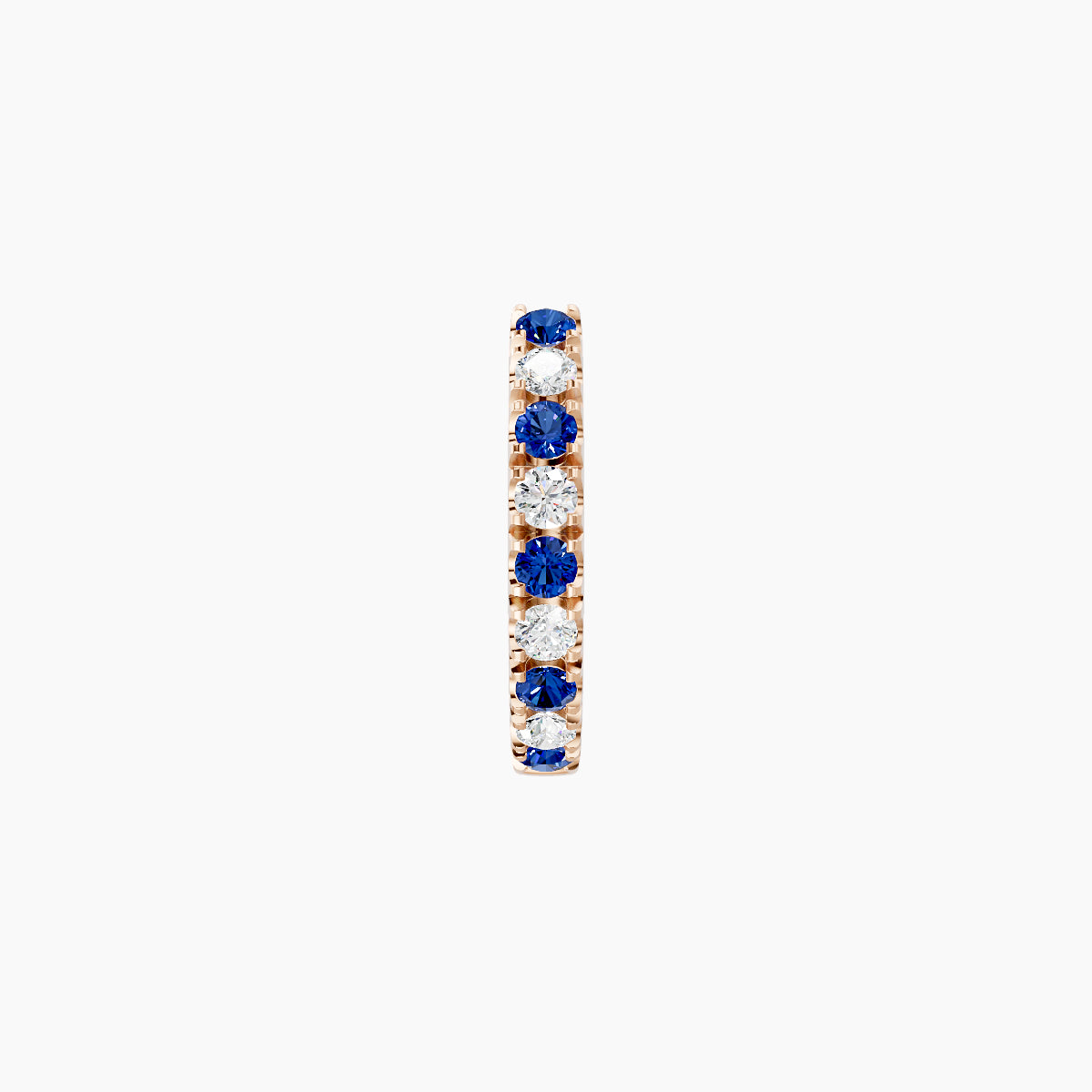 Terra | 18k Rose Gold 6.5 mm Sapphire & Diamond Hoop Piercing