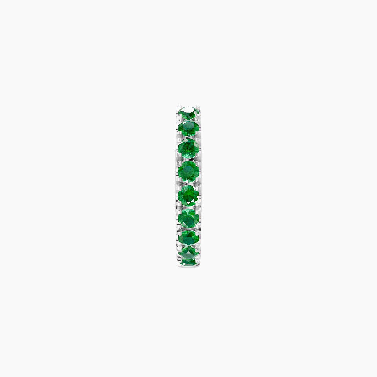 Terra | 18k White Gold 6.5 mm Emerald Hoop Piercing