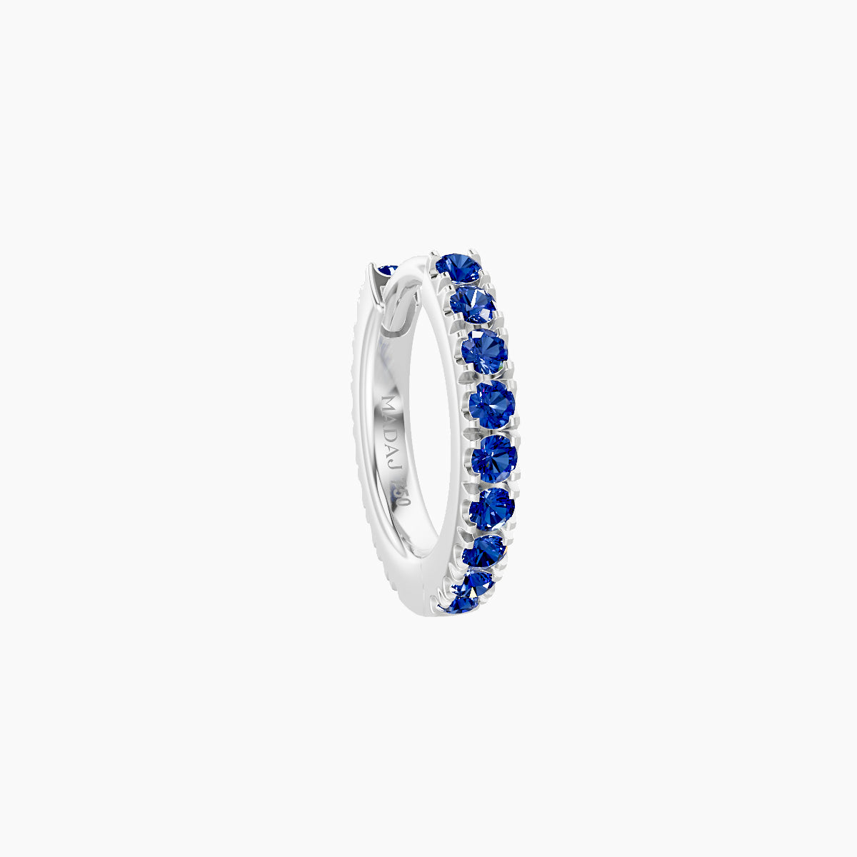 Terra | 18k White Gold 6.5 mm Sapphire Hoop Piercing