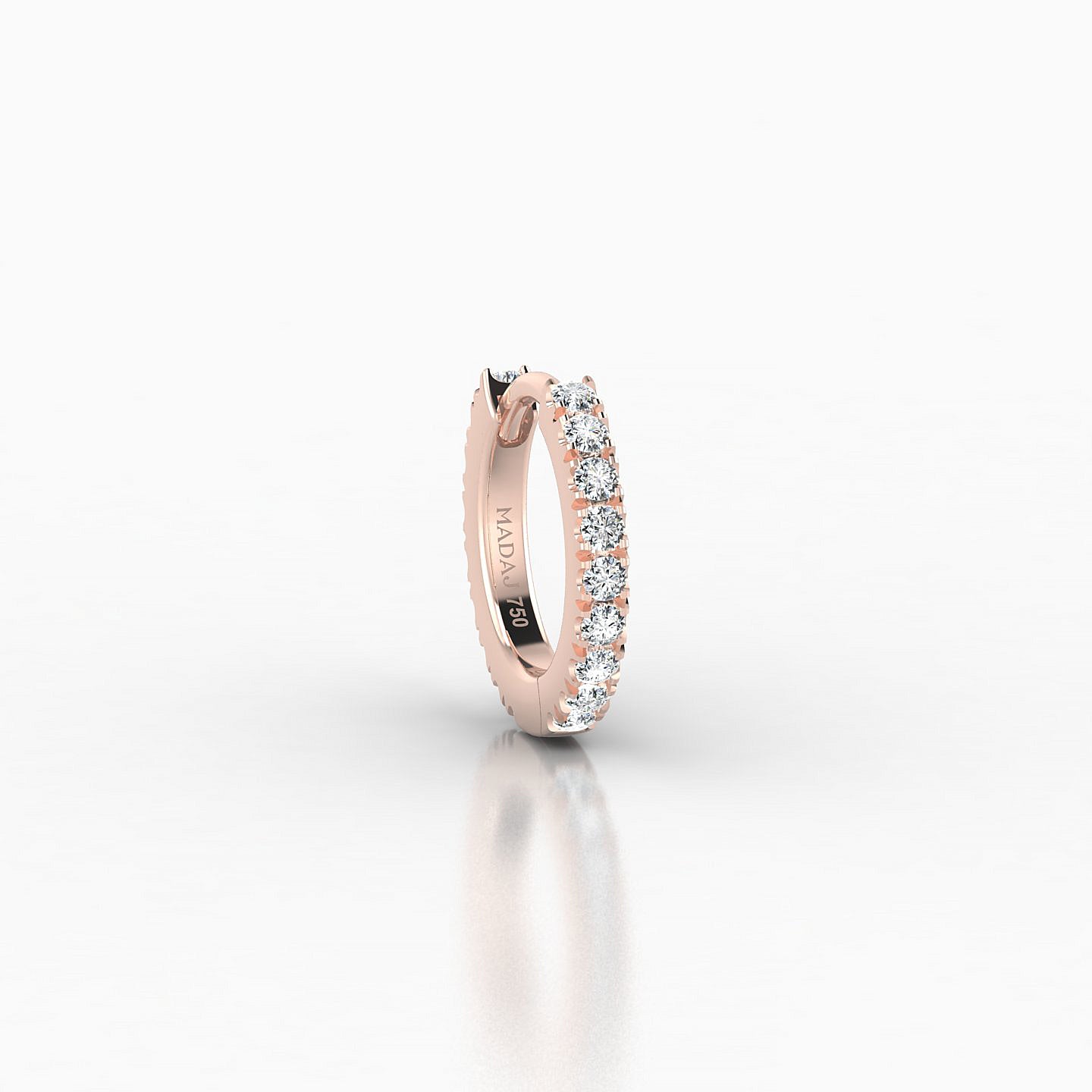 Terra | 18k Rose Gold 6.5 mm Diamond Hoop Piercing