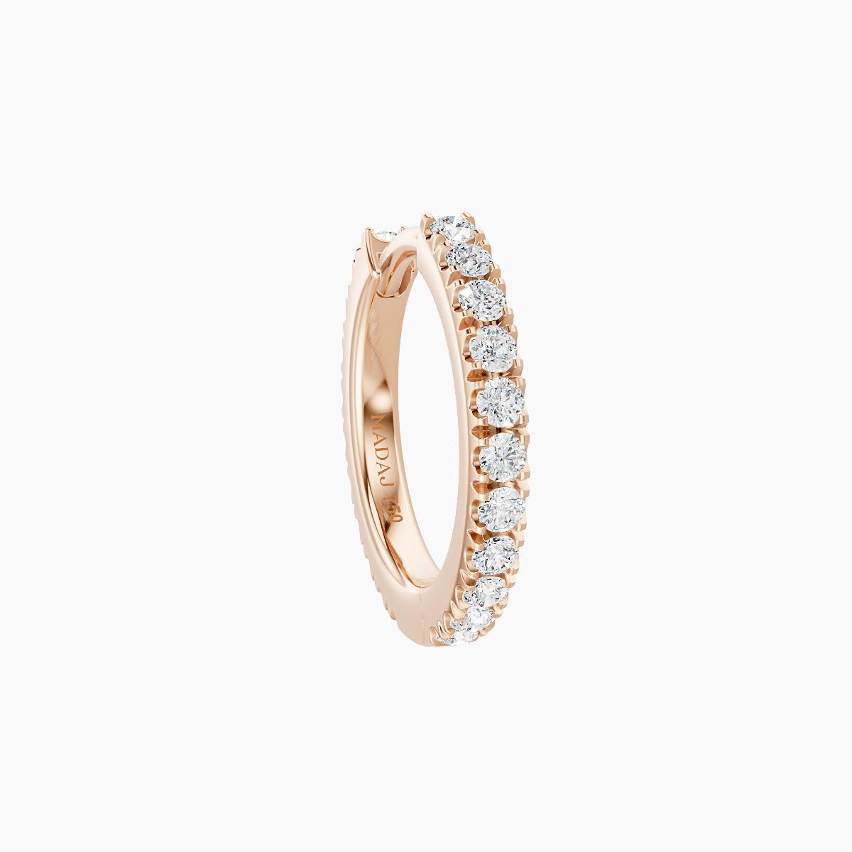 Terra | 18k Rose Gold 8 mm Diamond Hoop Piercing