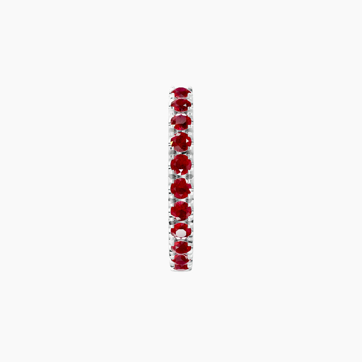 Terra | 18k White Gold 8 mm Ruby Hoop Piercing