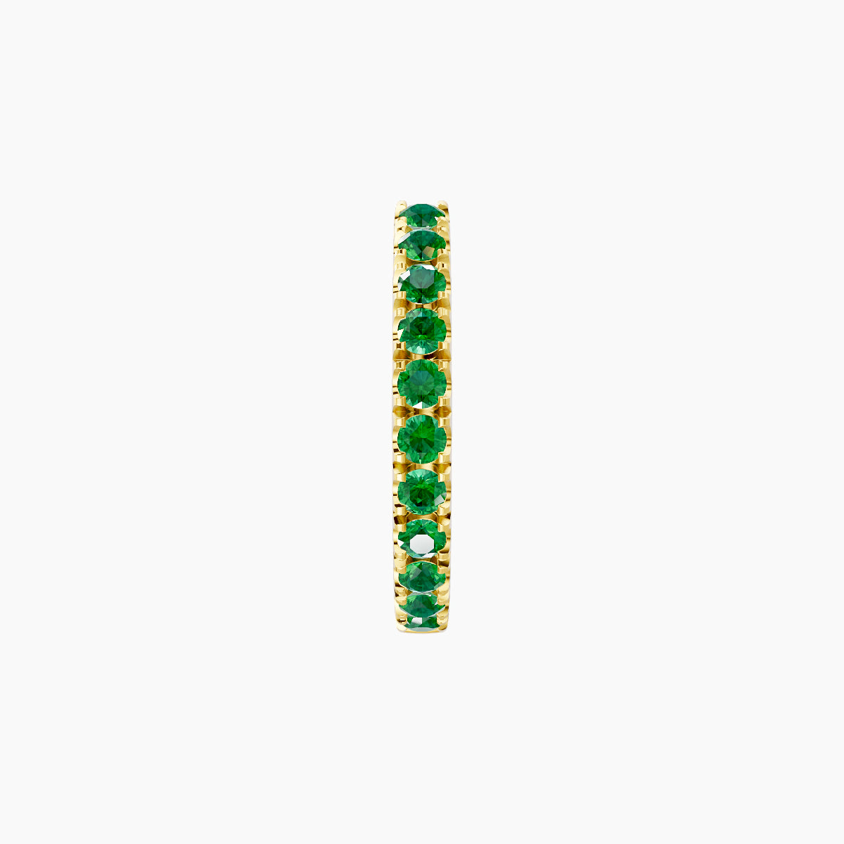 Terra | 18k Yellow Gold 8 mm Emerald Hoop Piercing