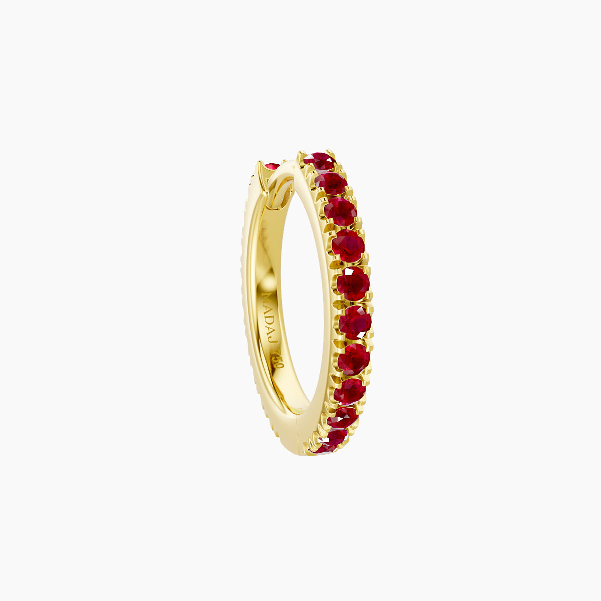 Terra | 18k Yellow Gold 8 mm Ruby Hoop Piercing
