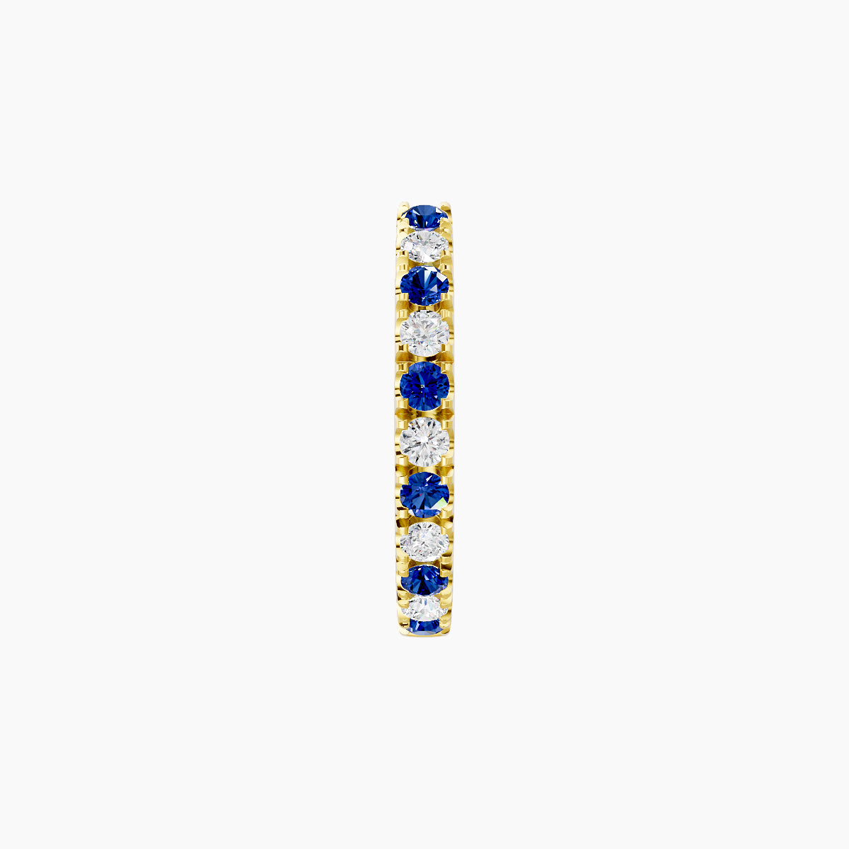 Terra | 18k Yellow Gold 8 mm Sapphire & Diamond Hoop Piercing