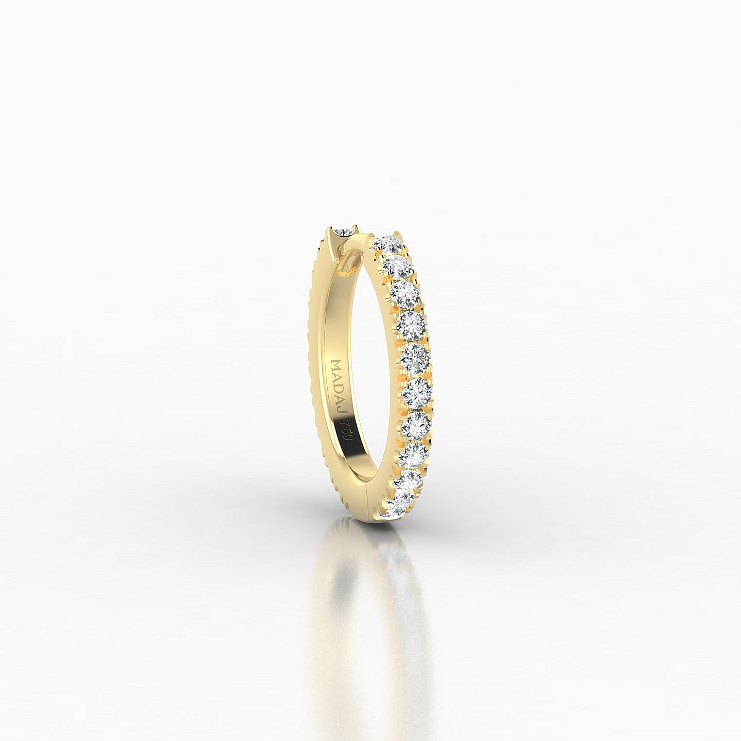 Terra | 18k Yellow Gold 8 mm Diamond Hoop Piercing