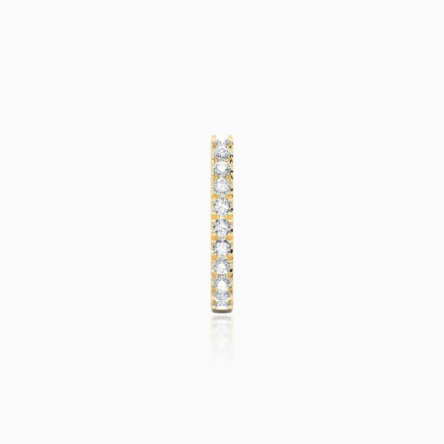 Terra | 18k Yellow Gold 8 mm Diamond Hoop Piercing
