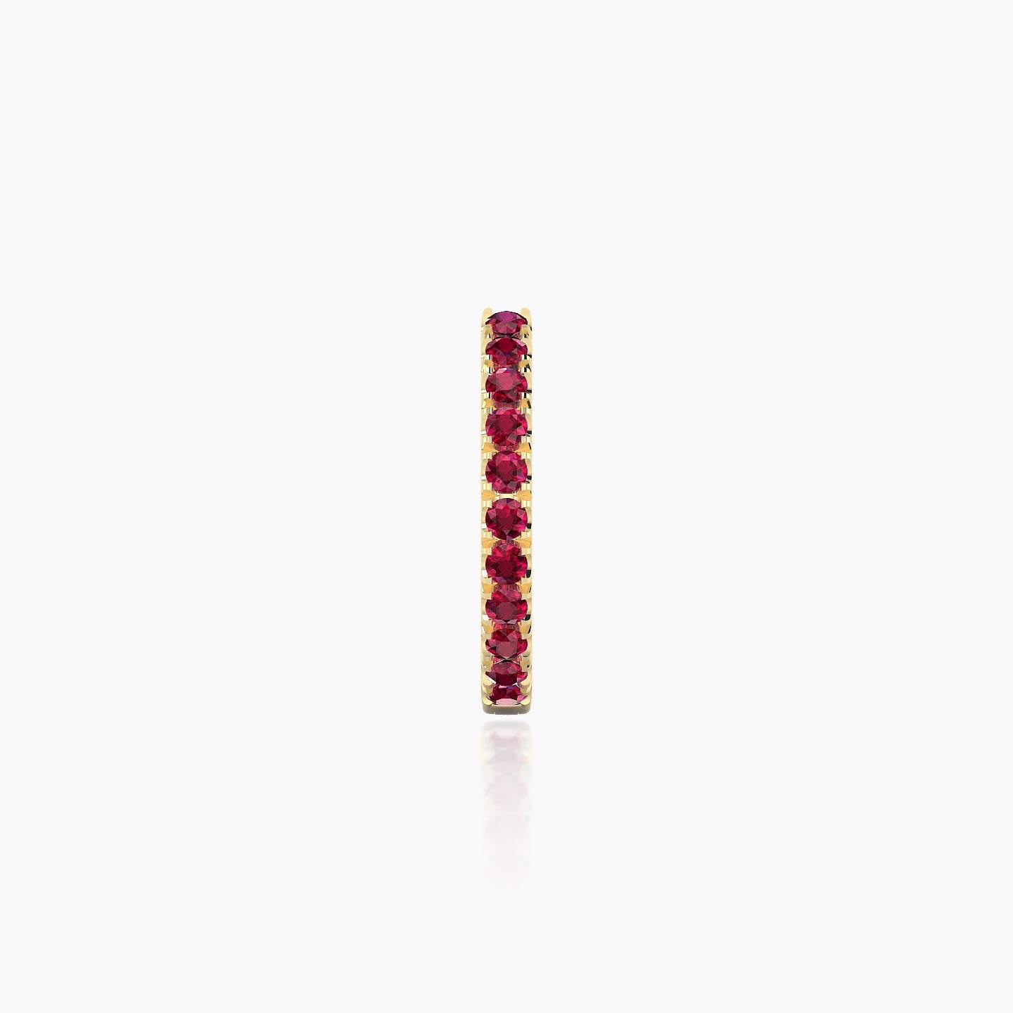 Terra | 18k Yellow Gold 8 mm Ruby Hoop Piercing