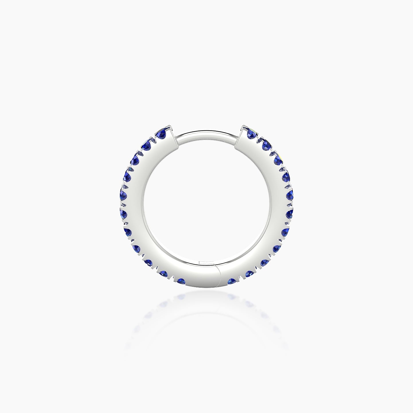 Terra | 18k White Gold 8 mm Sapphire Hoop Piercing