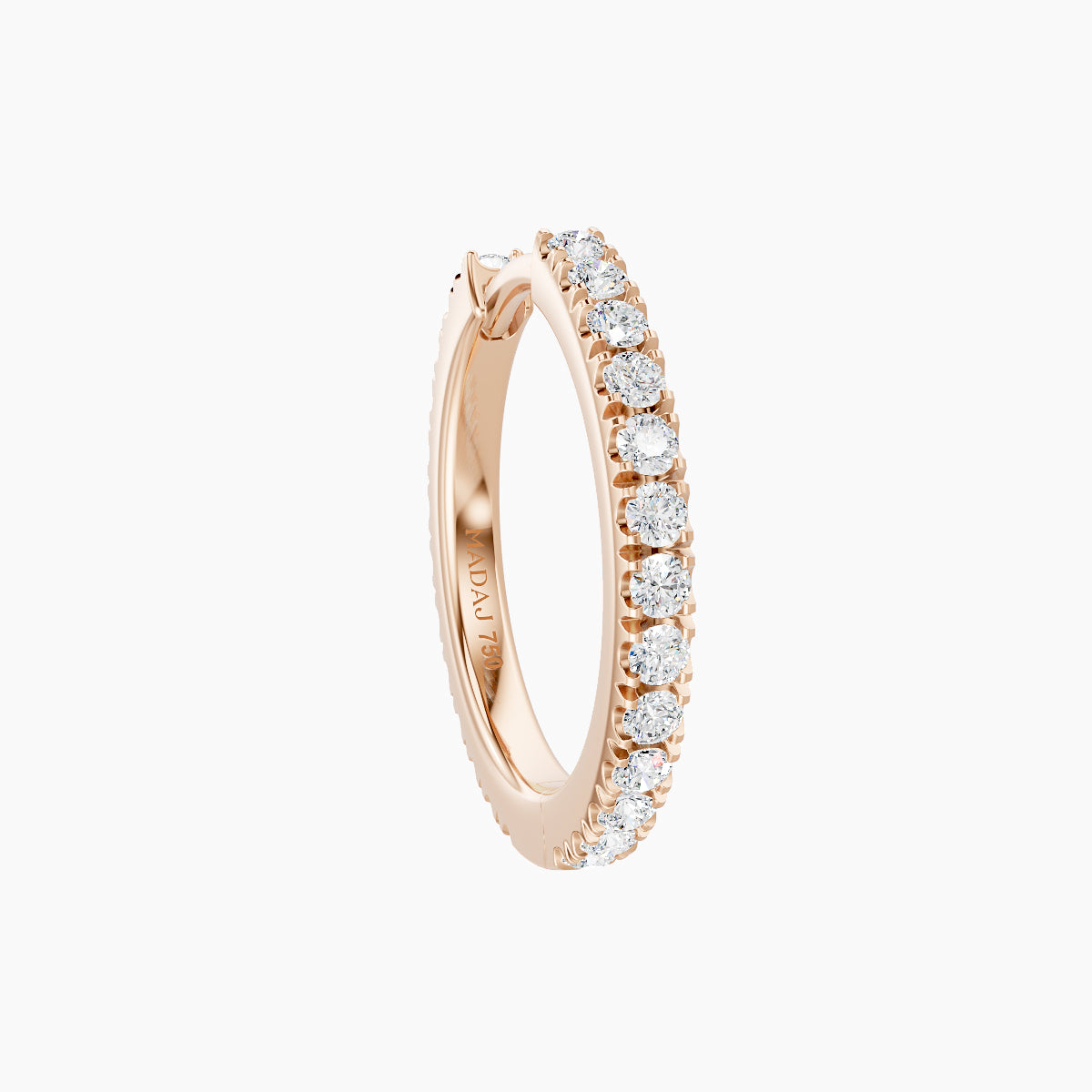 Terra | 18k Rose Gold 9.5 mm Diamond Hoop Piercing