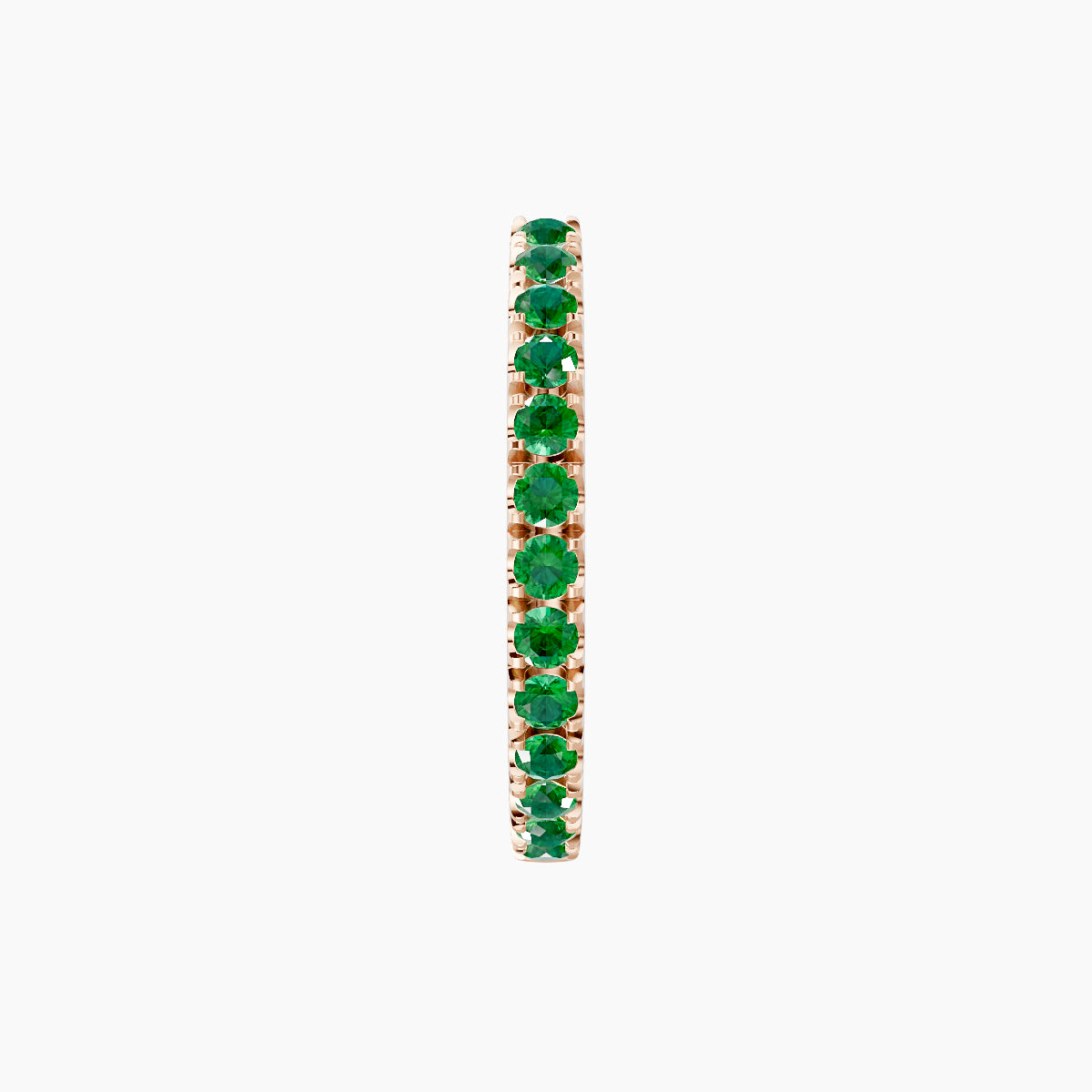 Terra | 18k Rose Gold 9.5 mm Emerald Hoop Piercing