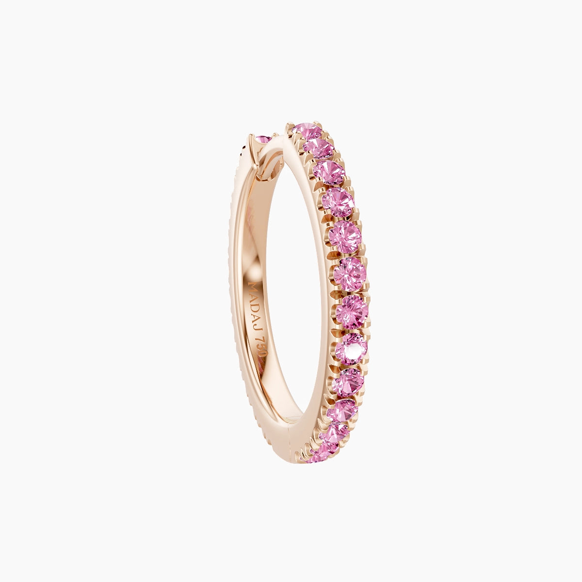 Terra | 18k Rose Gold 9.5 mm Pink Sapphire Hoop Piercing
