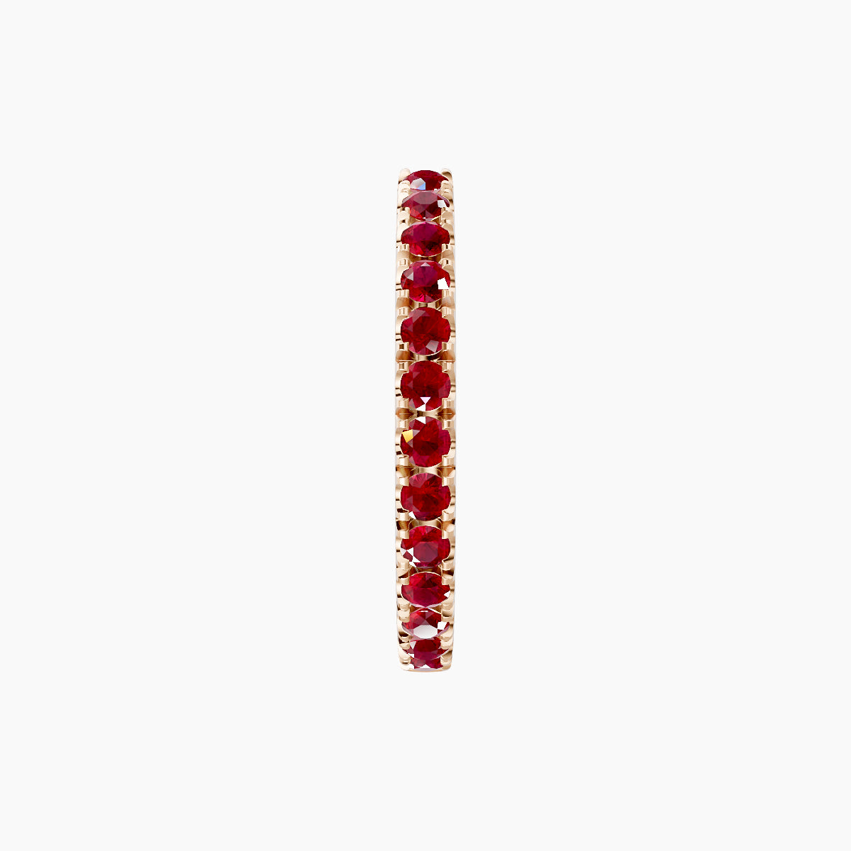 Terra | 18k Rose Gold 9.5 mm Ruby Hoop Piercing