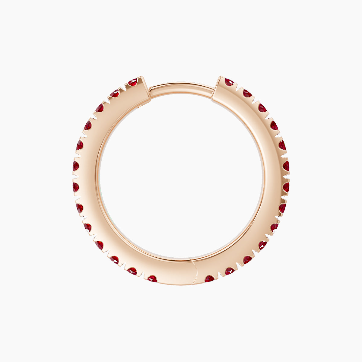 Terra | 18k Rose Gold 9.5 mm Ruby Hoop Piercing