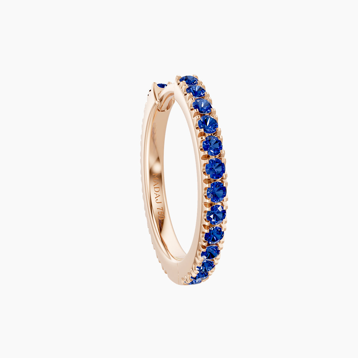 Terra | 18k Rose Gold 9.5 mm Sapphire Hoop Piercing