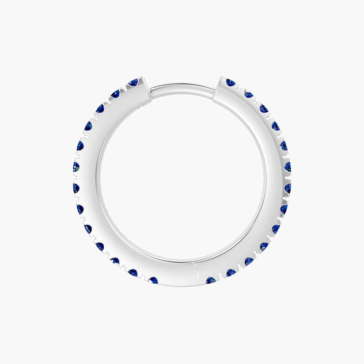 Terra | 18k White Gold 9.5 mm Sapphire Hoop Piercing