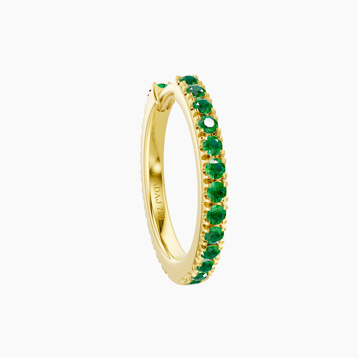 Terra | 18k Yellow Gold 9.5 mm Emerald Hoop Piercing