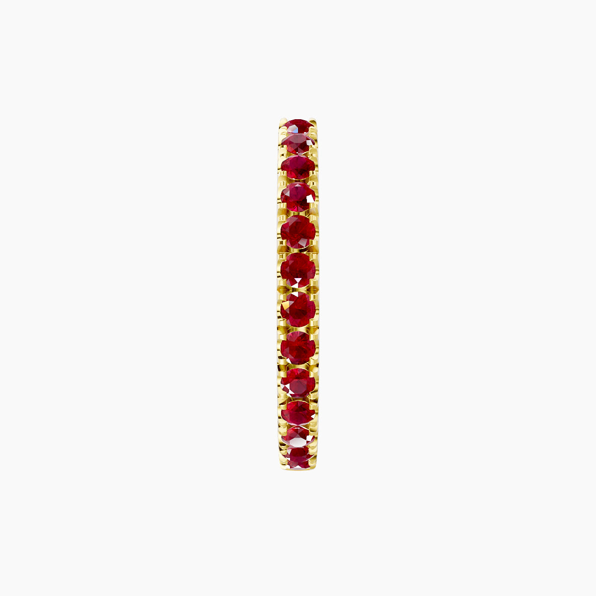 Terra | 18k Yellow Gold 9.5 mm Ruby Hoop Piercing