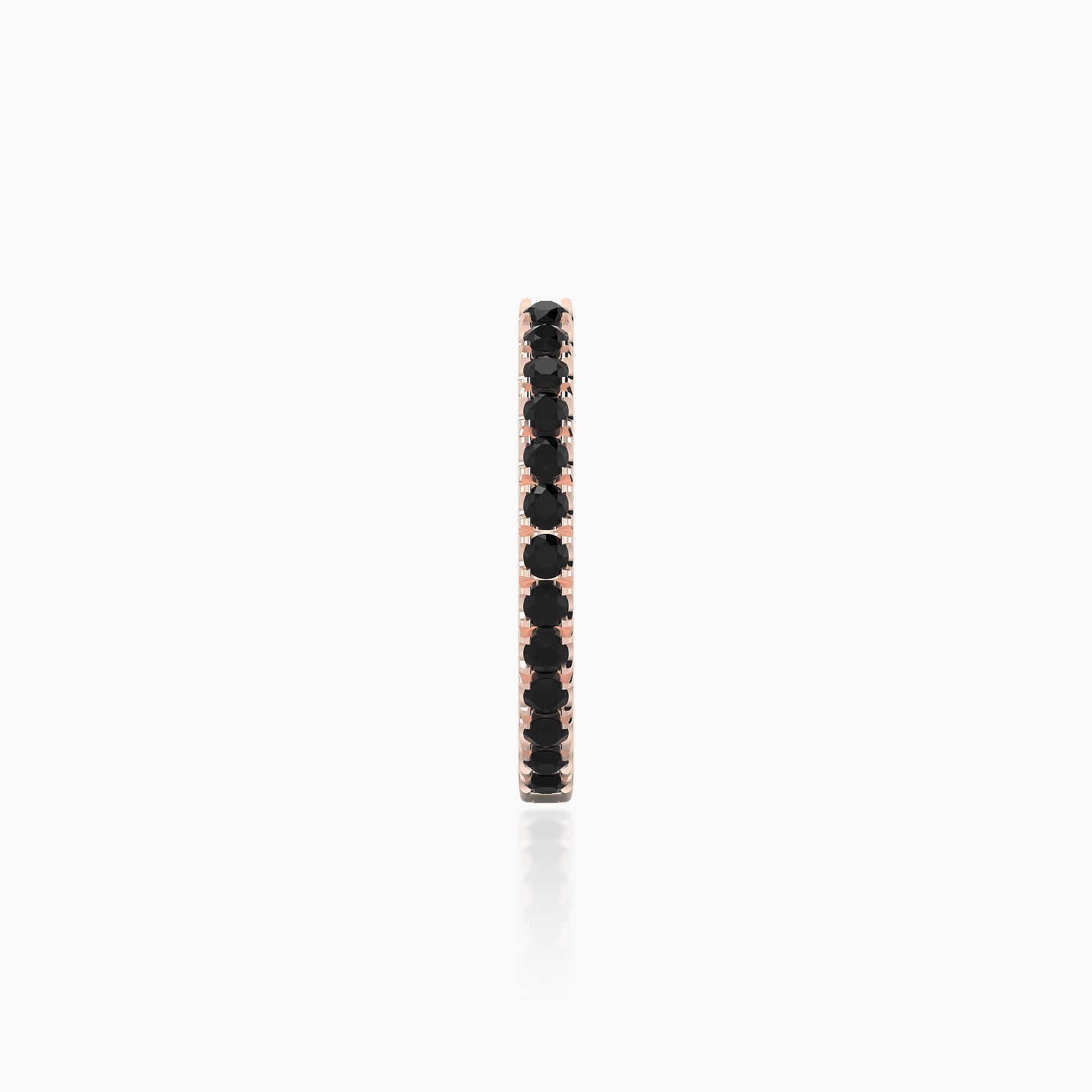 Terra | 18k Rose Gold 9.5 mm Black Diamond Hoop Piercing