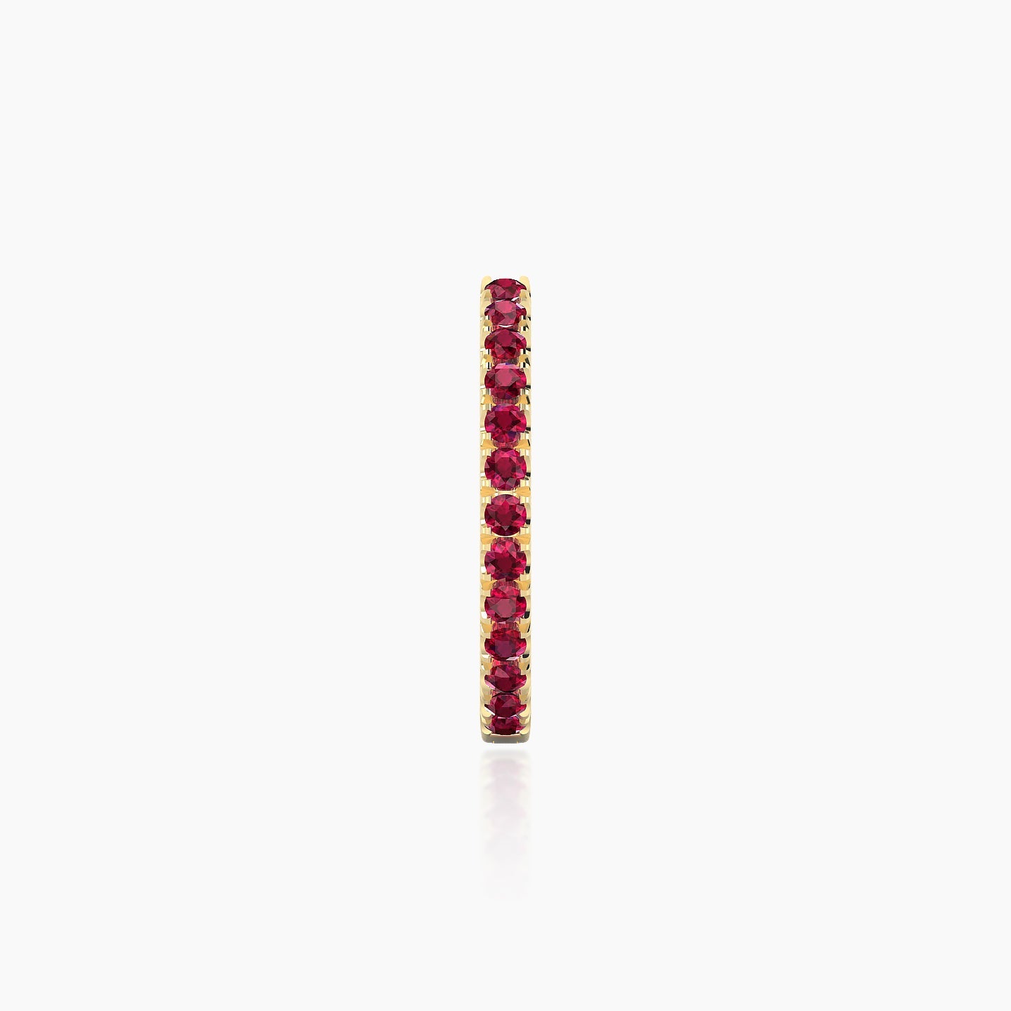 Terra | 18k Yellow Gold 9.5 mm Ruby Hoop Piercing