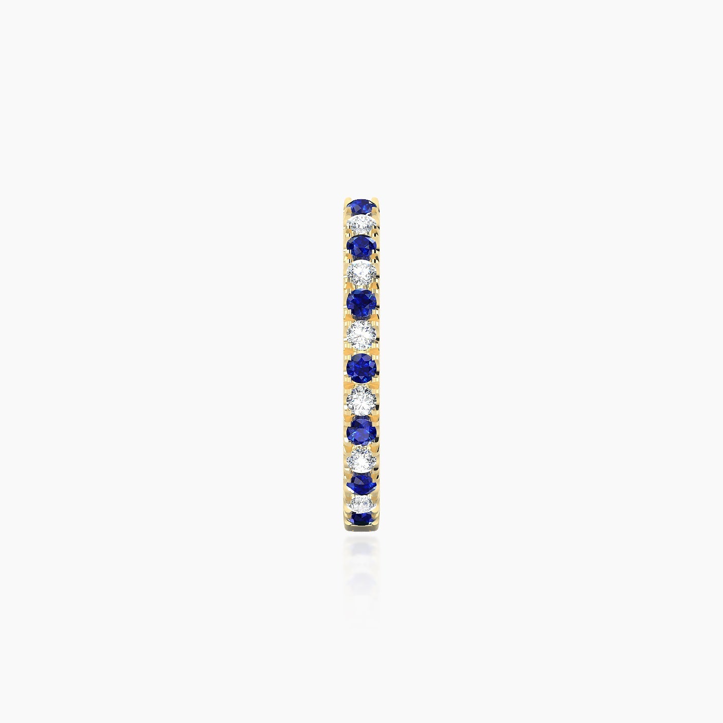 Terra | 18k Yellow Gold 9.5 mm Sapphire & Diamond Hoop Piercing