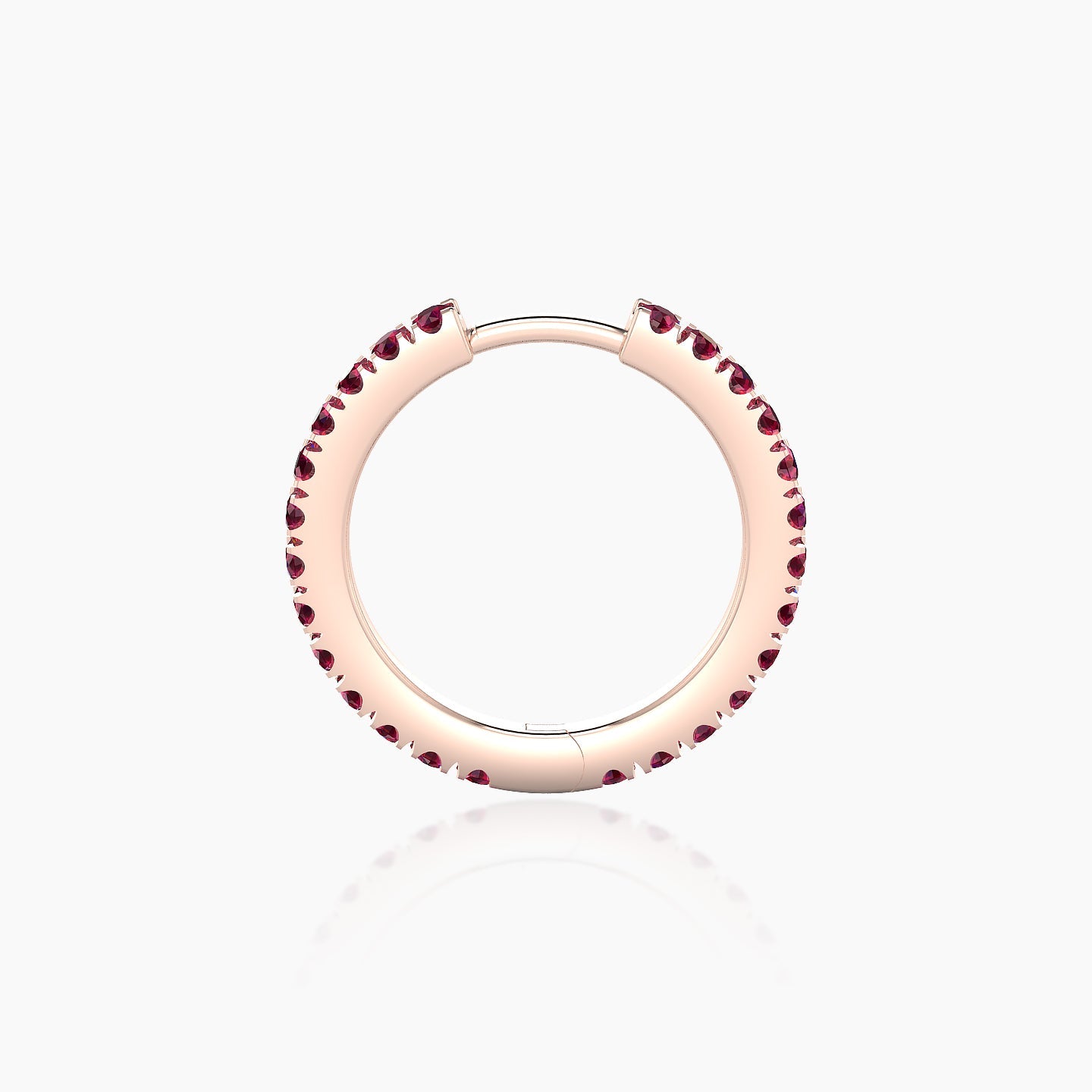 Terra | 18k Rose Gold 9.5 mm Ruby Hoop Piercing